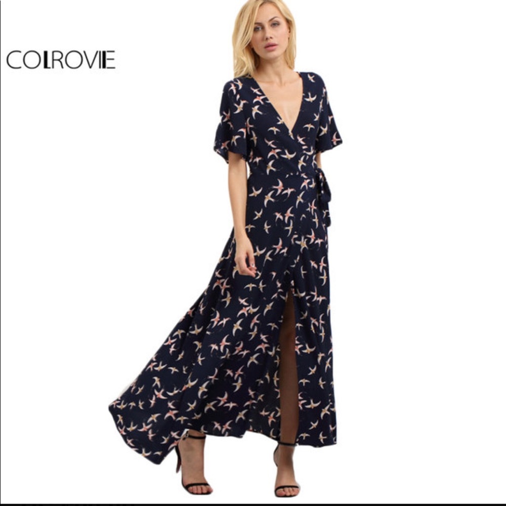 Maxi wrap dress